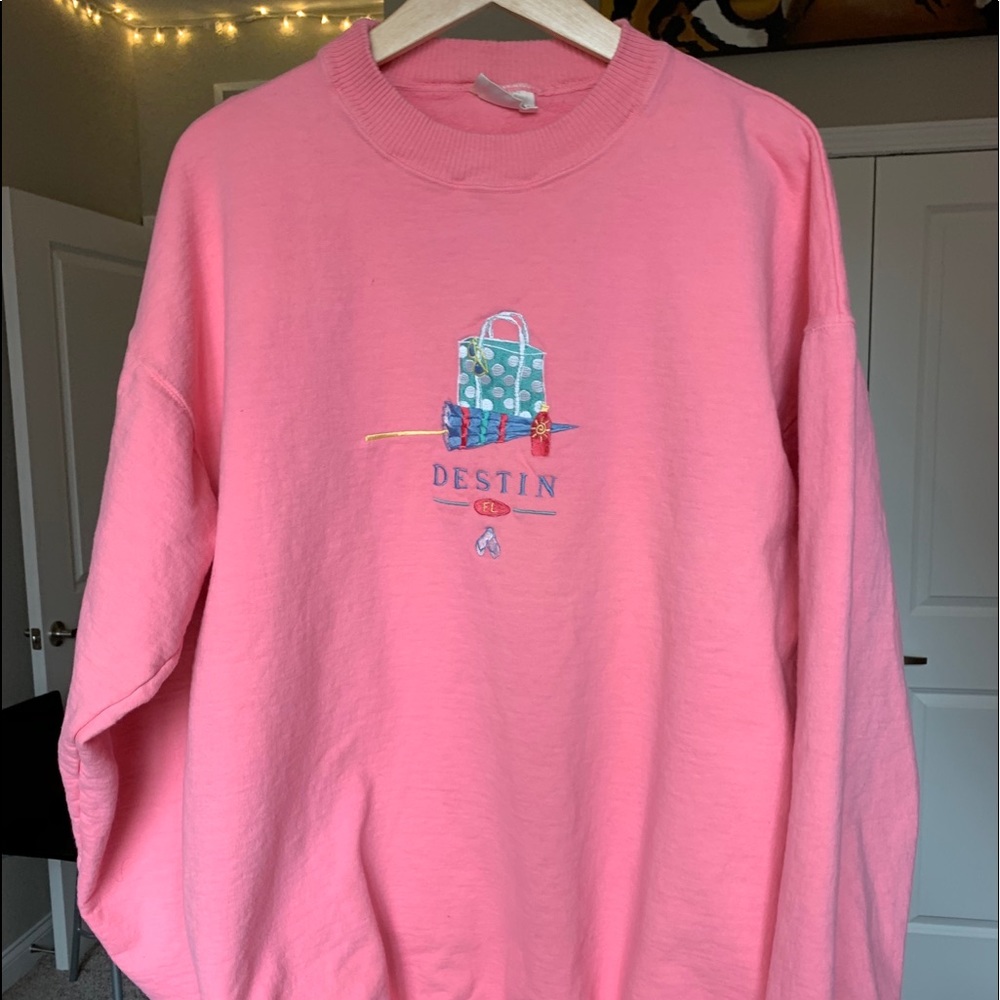 90’s Destin Florida Embroidered Sweatshirt